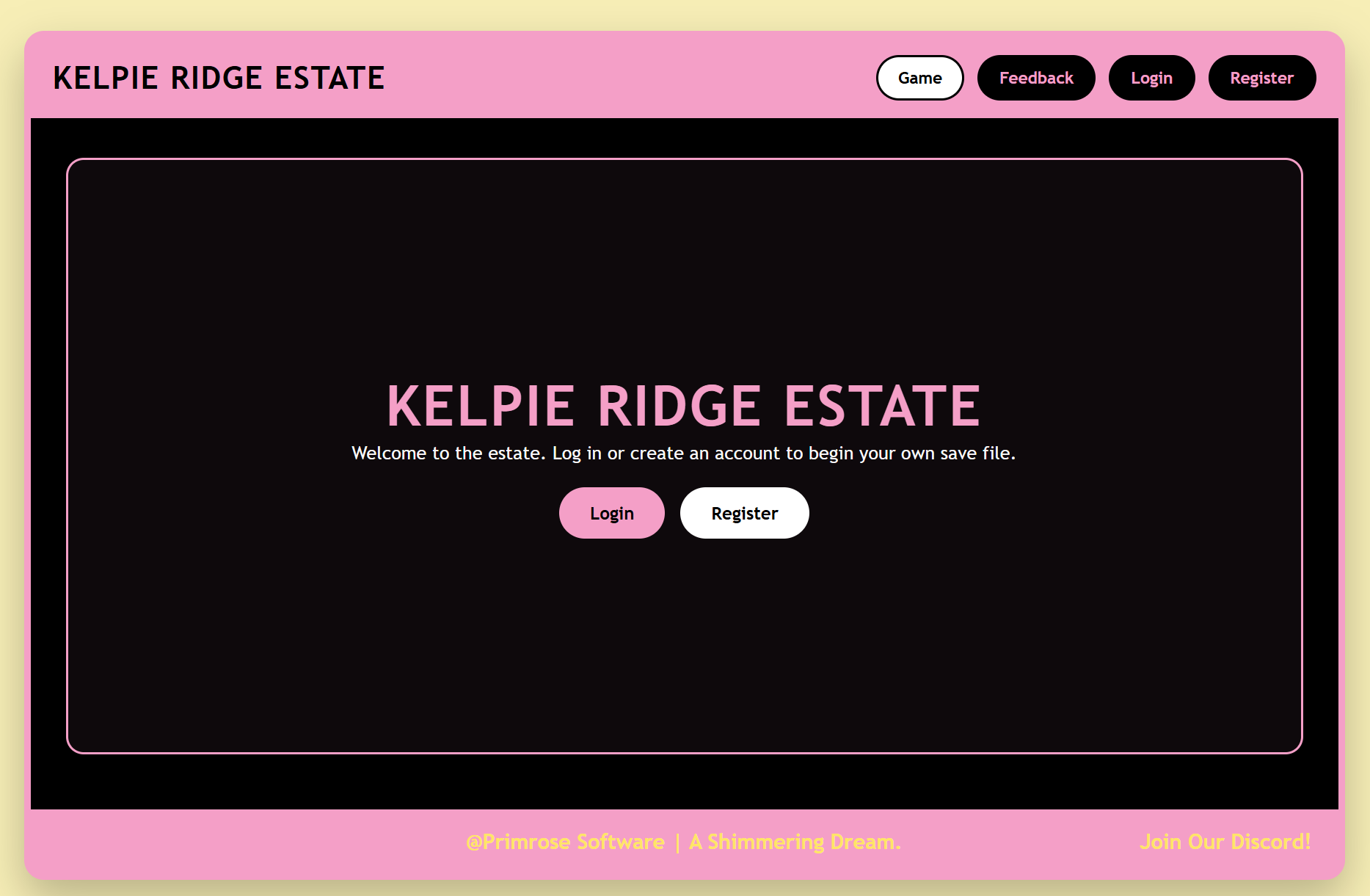 Kelpie Ridge Estate website preview